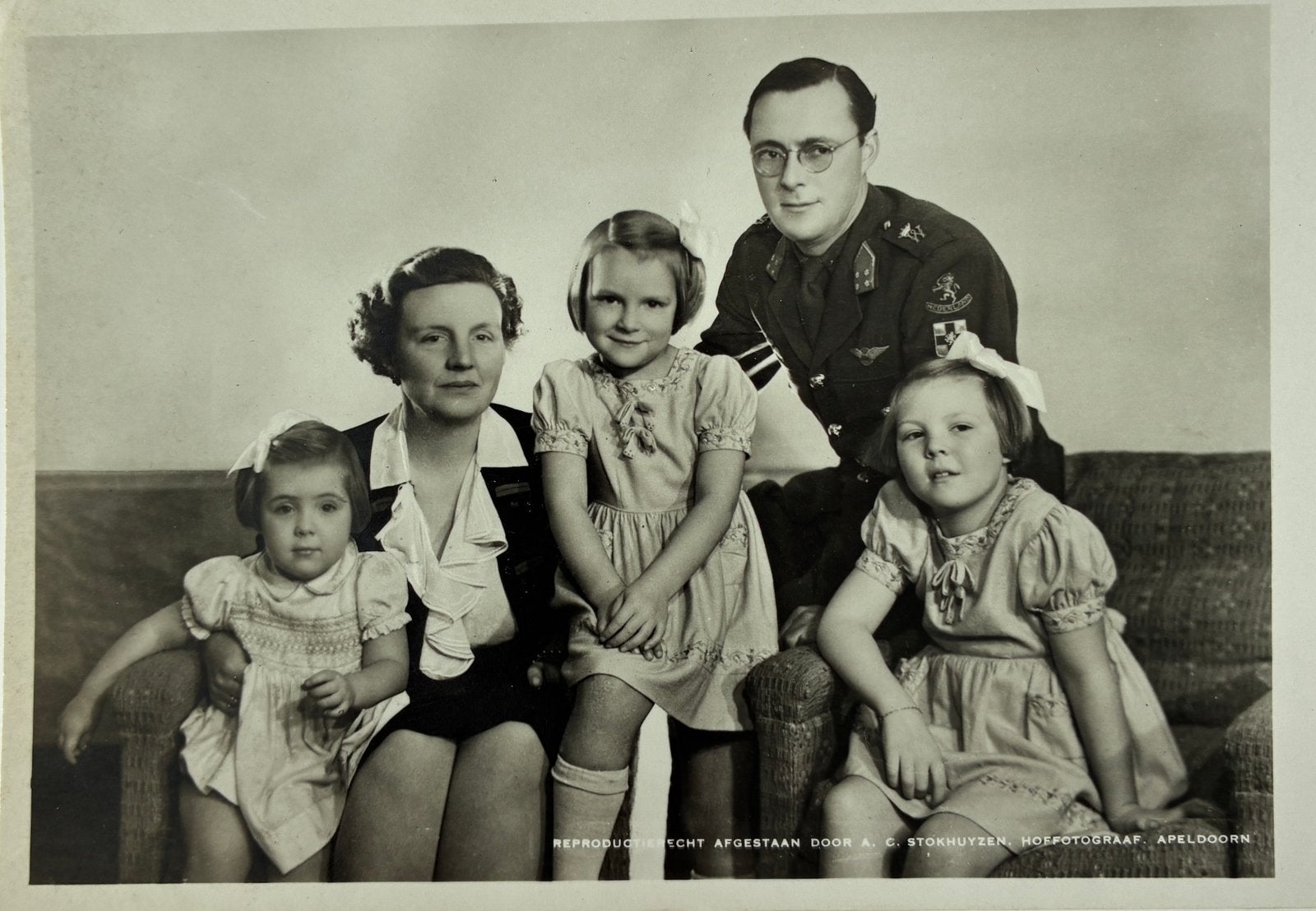 Originele foto Koninklijke familie 1946, Ophalen of Verzenden, Zo goed als nieuw, Nederland, Kaart, Foto of Prent
