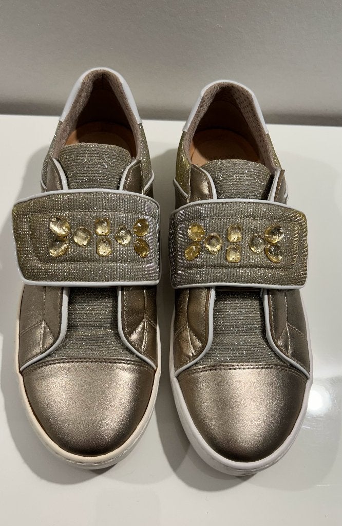 Geox gouden lederen sneakers (maat 39), Geox, Overige kleuren, Ophalen of Verzenden, Sneakers of Gympen
