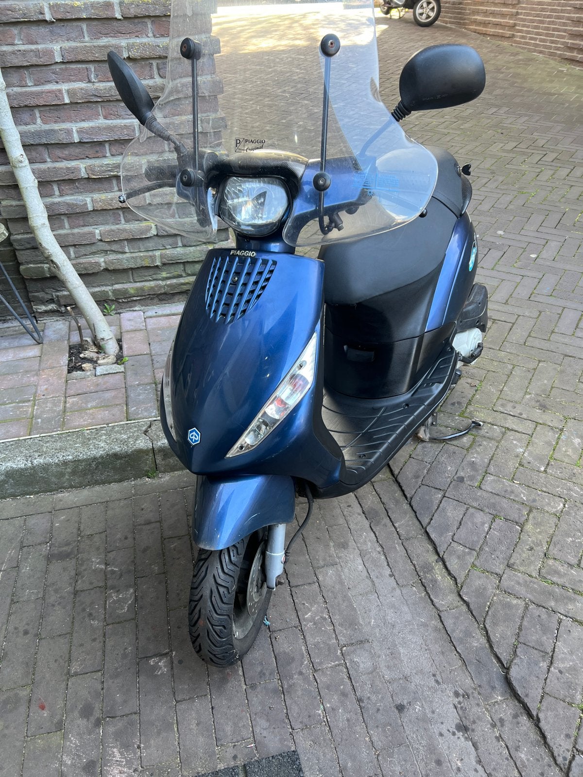 Piaggio Zip snor 34km van 2014 - Blauw, Goed Onderhouden, Fietsen en Brommers, Gebruikt, Maximaal 45 km/u, Zip, Ophalen of Verzenden