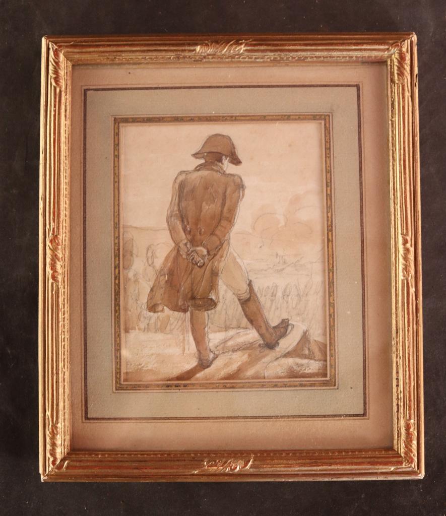 19e eeuwse aquarel van Napoleon, Ophalen of Verzenden