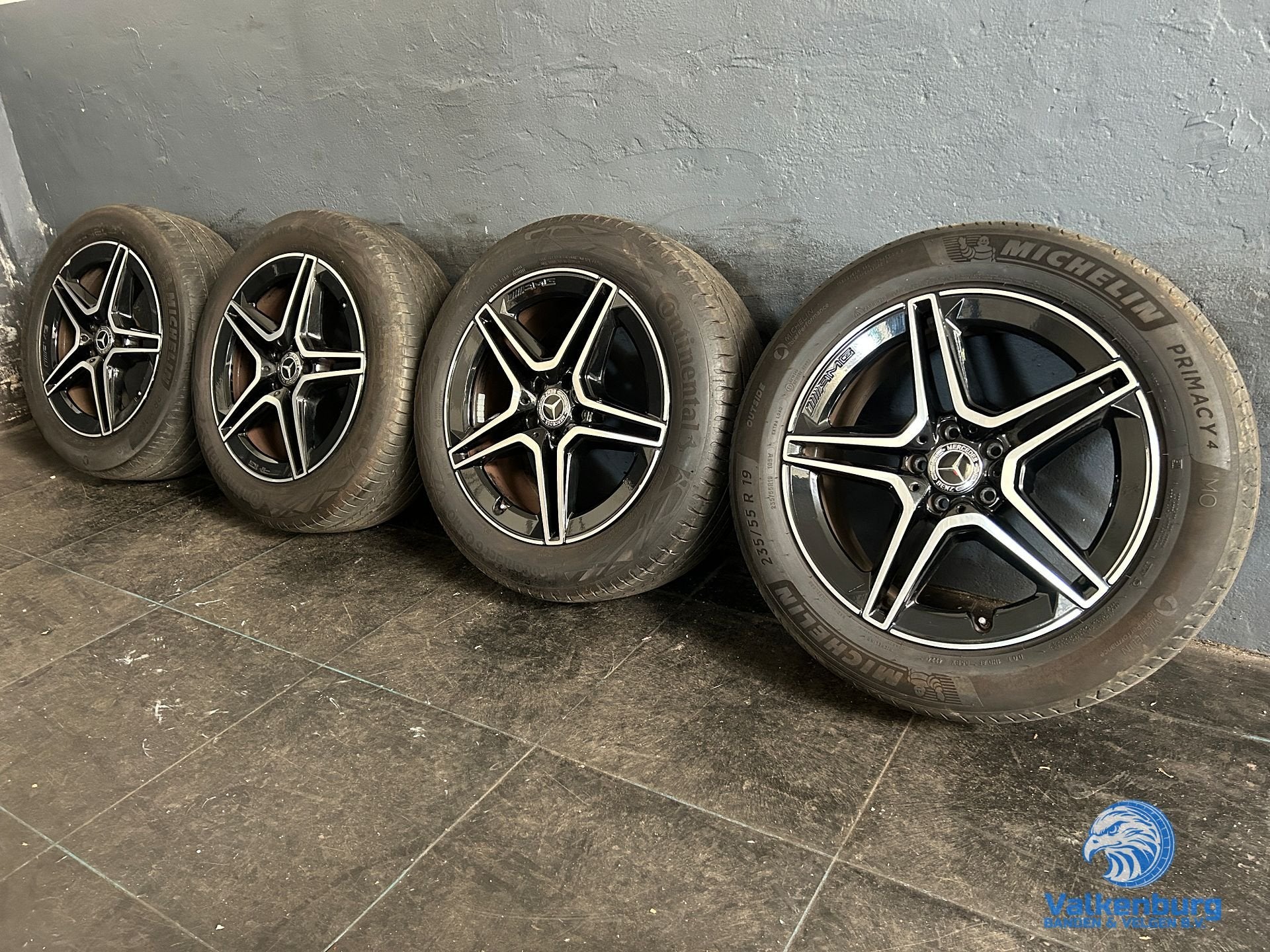 6-7mm! Originele Mercedes GLC W254 X254 C254 19 inch zwarte, Auto-onderdelen, Banden en Velgen, 19 inch, Gebruikt, -, -