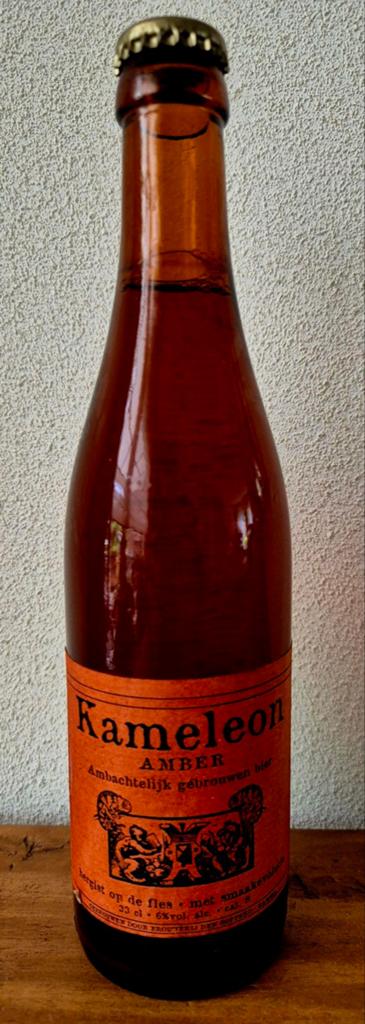1996 fles KAMELEON Amber bier br. Den Hopperd RAMSEL 33cl, Verzamelen, Ophalen of Verzenden, Zo goed als nieuw, Flesje(s), Overige merken