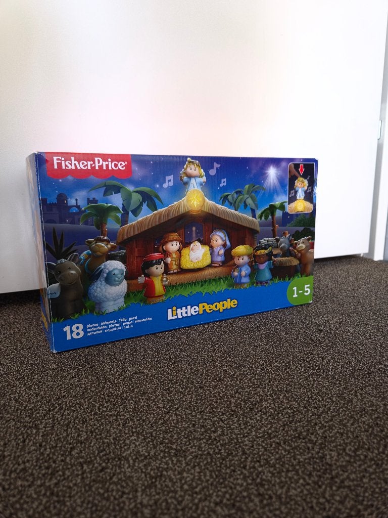 Fisher-Price kerststal (compleet en werkend), Kinderen en Baby's, Speelgoed | Fisher-Price, Verzenden, Zo goed als nieuw, Speelset