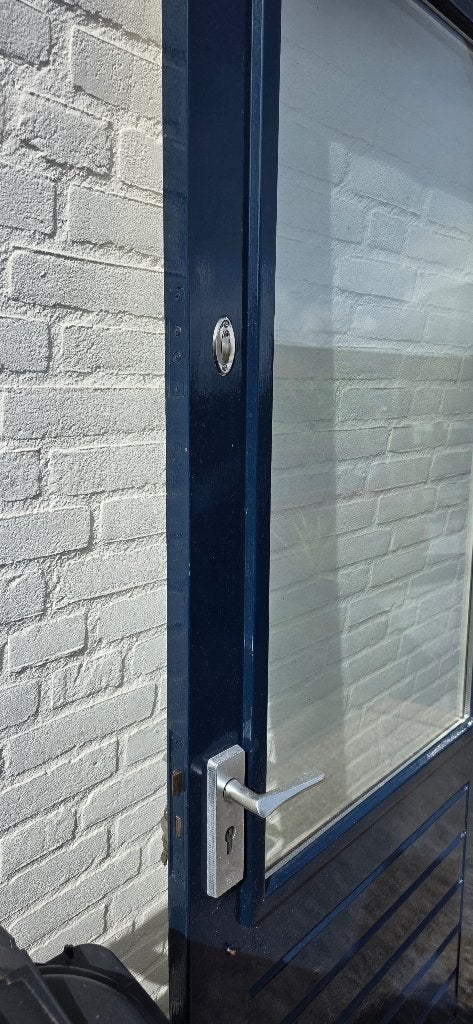 Hardhouten buitendeur, Doe-het-zelf en Verbouw, Ophalen, Gebruikt, 80 tot 100 cm, Buitendeur
