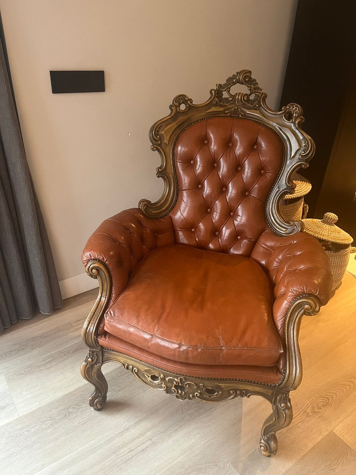 Chesterfield fauteuil - antiek - vintage, Ophalen