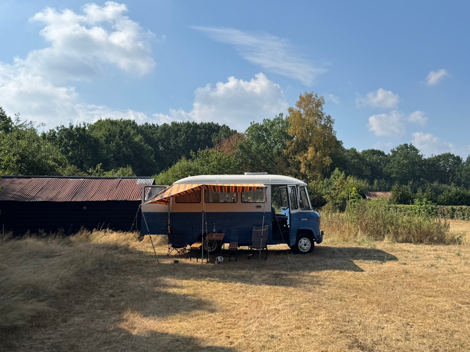 Mercedes L409 camperbus uit 1979, Buscamper of Camperbus, Mercedes-Benz, Particulier, Tot en met 5