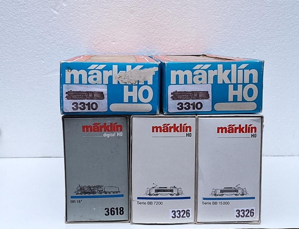 4 x Märklin OVP voor locs gebruikt in goede staat, Gebruikt, Locomotief, Gelijkstroom of Wisselstroom, Ophalen of Verzenden