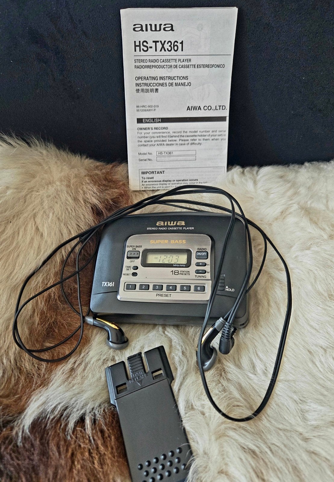 Vintage Aiwa HS-TX361 Stereo Radio Cassette Player Walkman, Audio, Tv en Foto, Walkmans, Discmans en Minidiscspelers, Ophalen of Verzenden