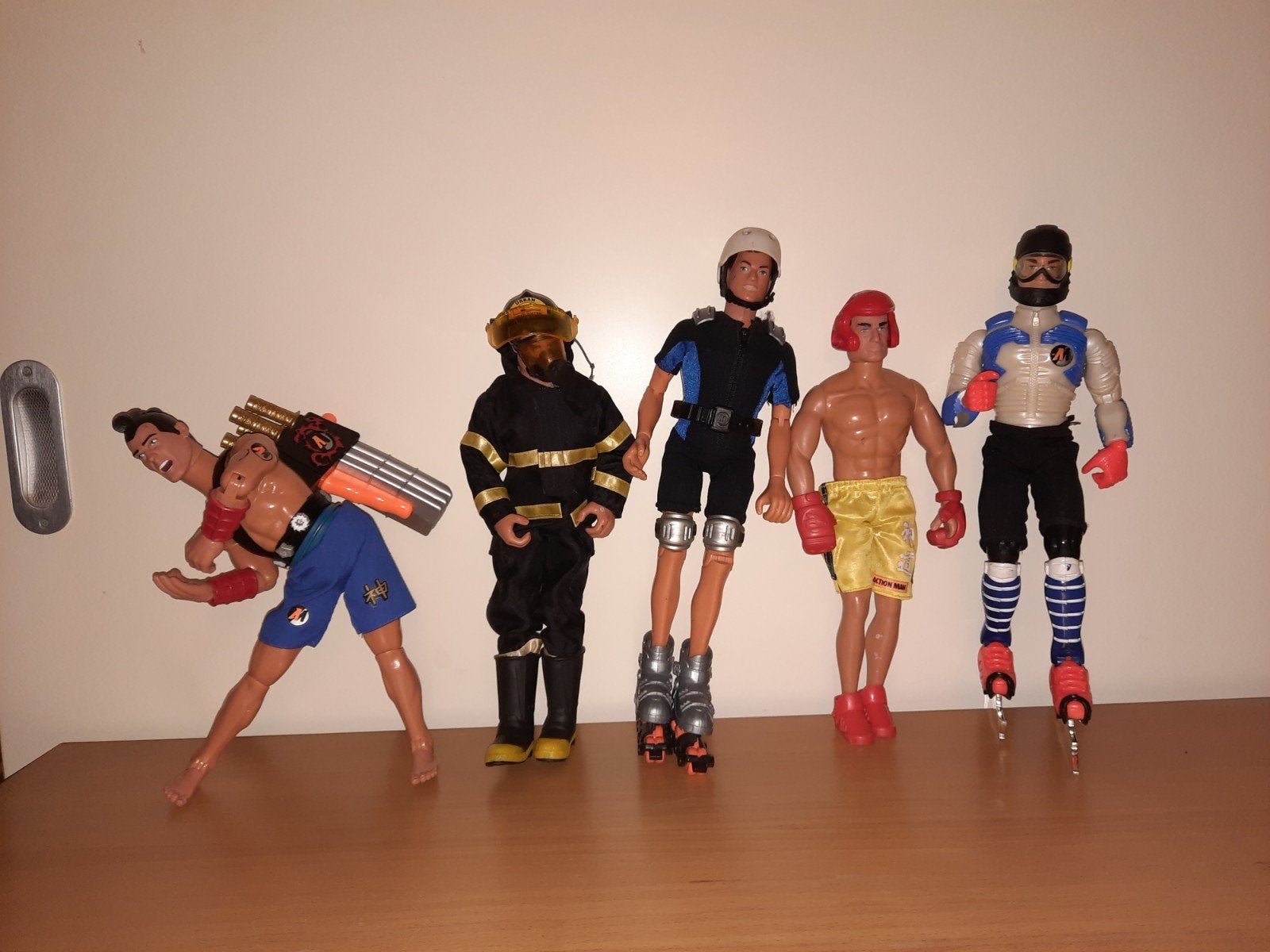 5x action man o.a kick bokser samoerai extreme skater, Ophalen of Verzenden, Gebruikt