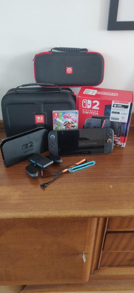 Nintendo Switch 2 Zgan, Spelcomputers en Games, Ophalen, Met games, Met 2 controllers, Zo goed als nieuw