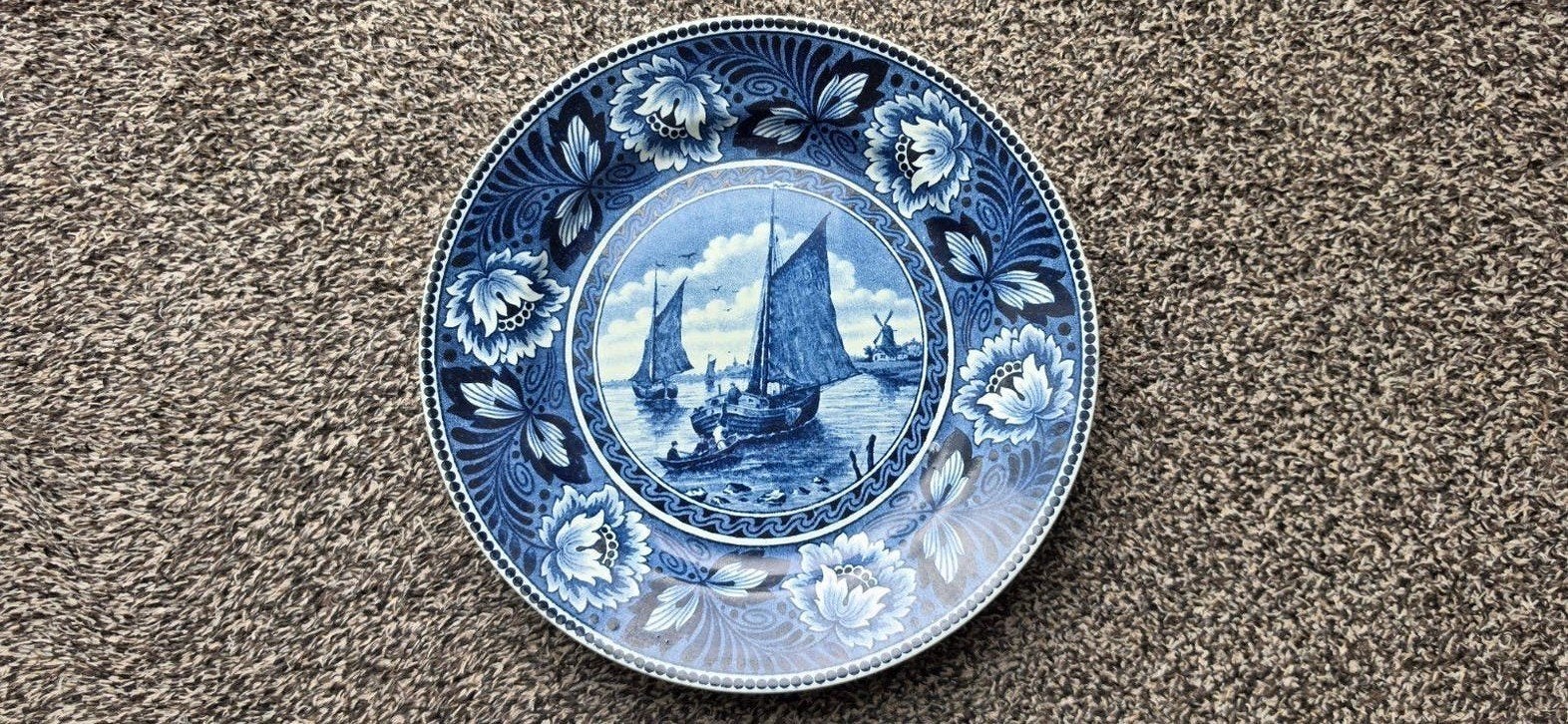 Antiek Delfts blauw wandbord – Société Céramique ‘Hollandia’, Antiek en Kunst, Ophalen