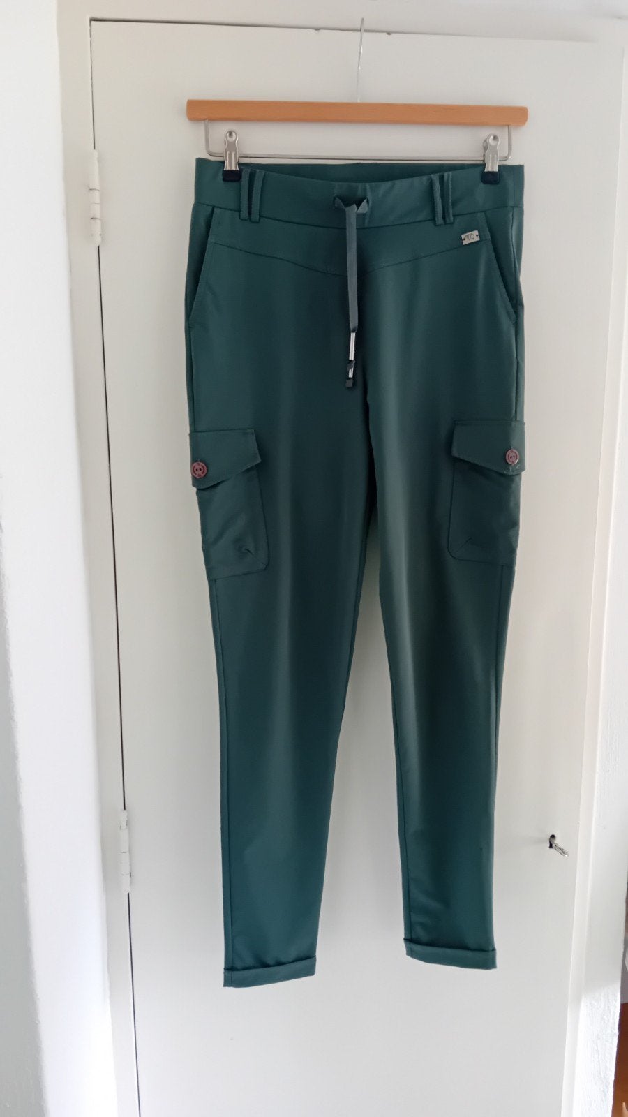TQ Amsterdam travel broek cargo groen S, Zo goed als nieuw, Maat 36 (S), Groen, TQ Amsterdam