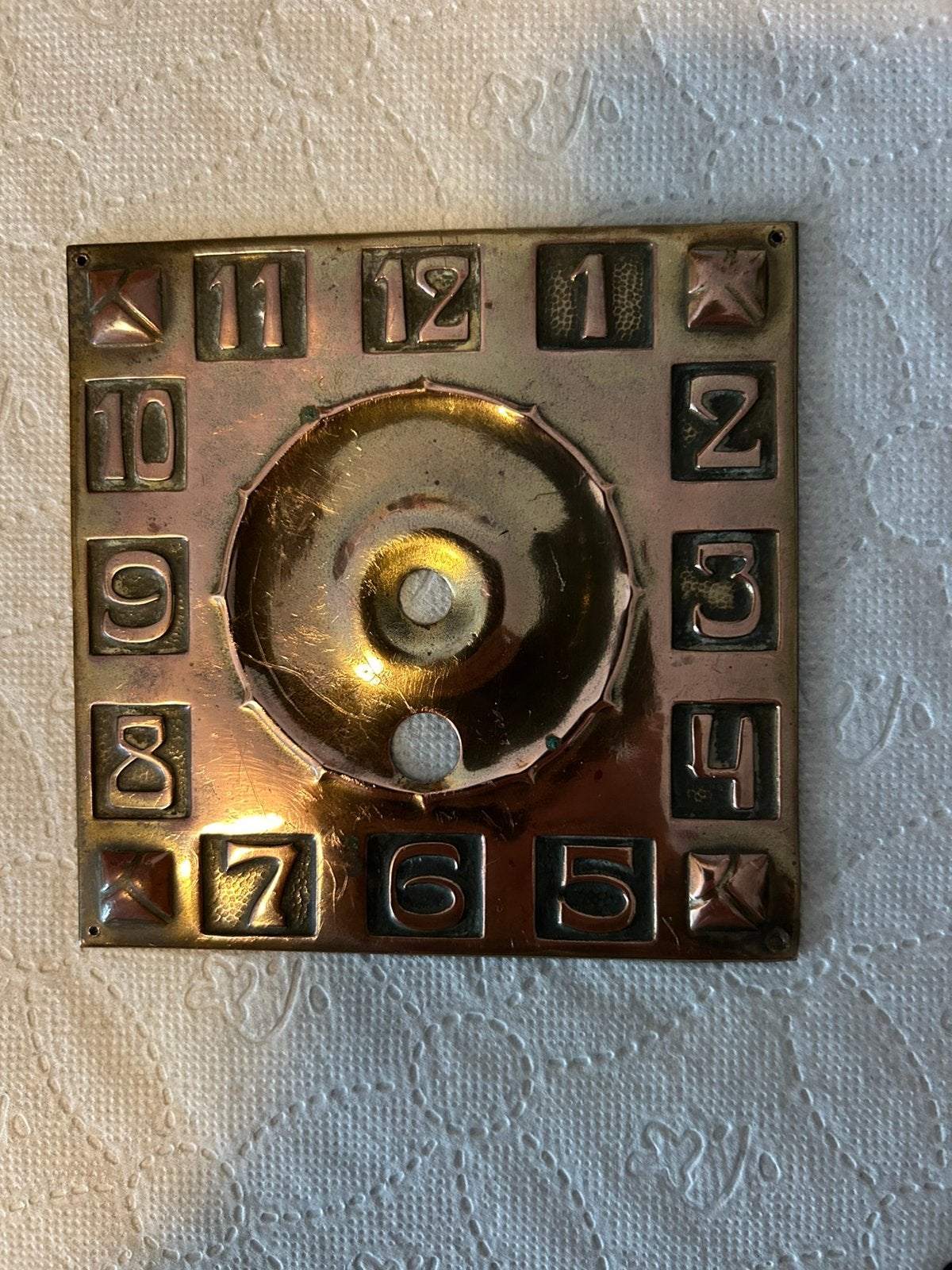 Mooie wijzerplaatje messing …, Ophalen