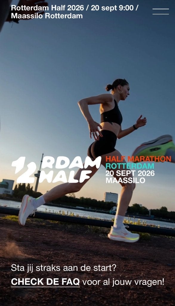 Startbewijs halve marathon Rotterdam 20 sept, Eén persoon