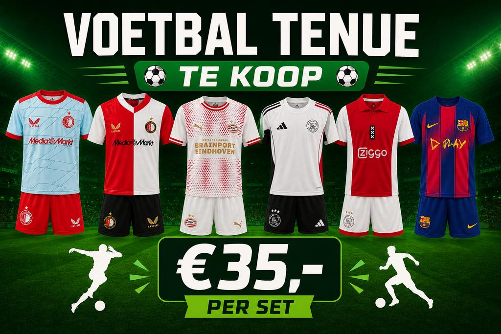 Kinder Voetbaltenue - Diverse Clubs en Maten, Ophalen of Verzenden, Nieuw, Jongen of Meisje