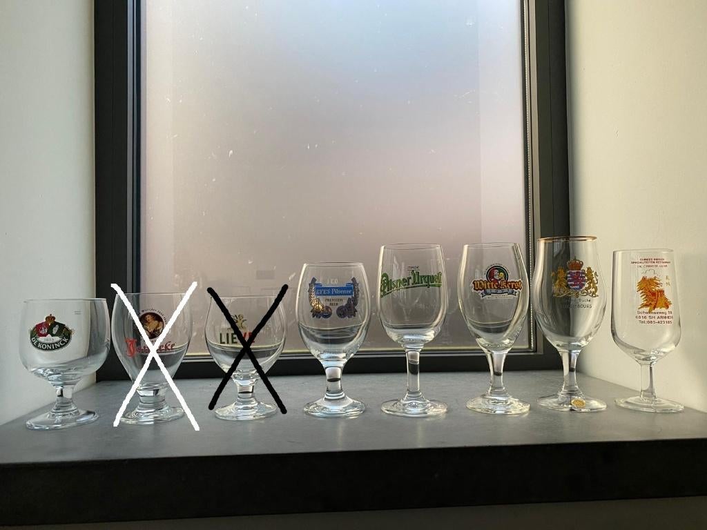 8 bier bokalen, Verzamelen, Biermerken, Ophalen of Verzenden, Nieuw, Glas of Glazen, Overige merken