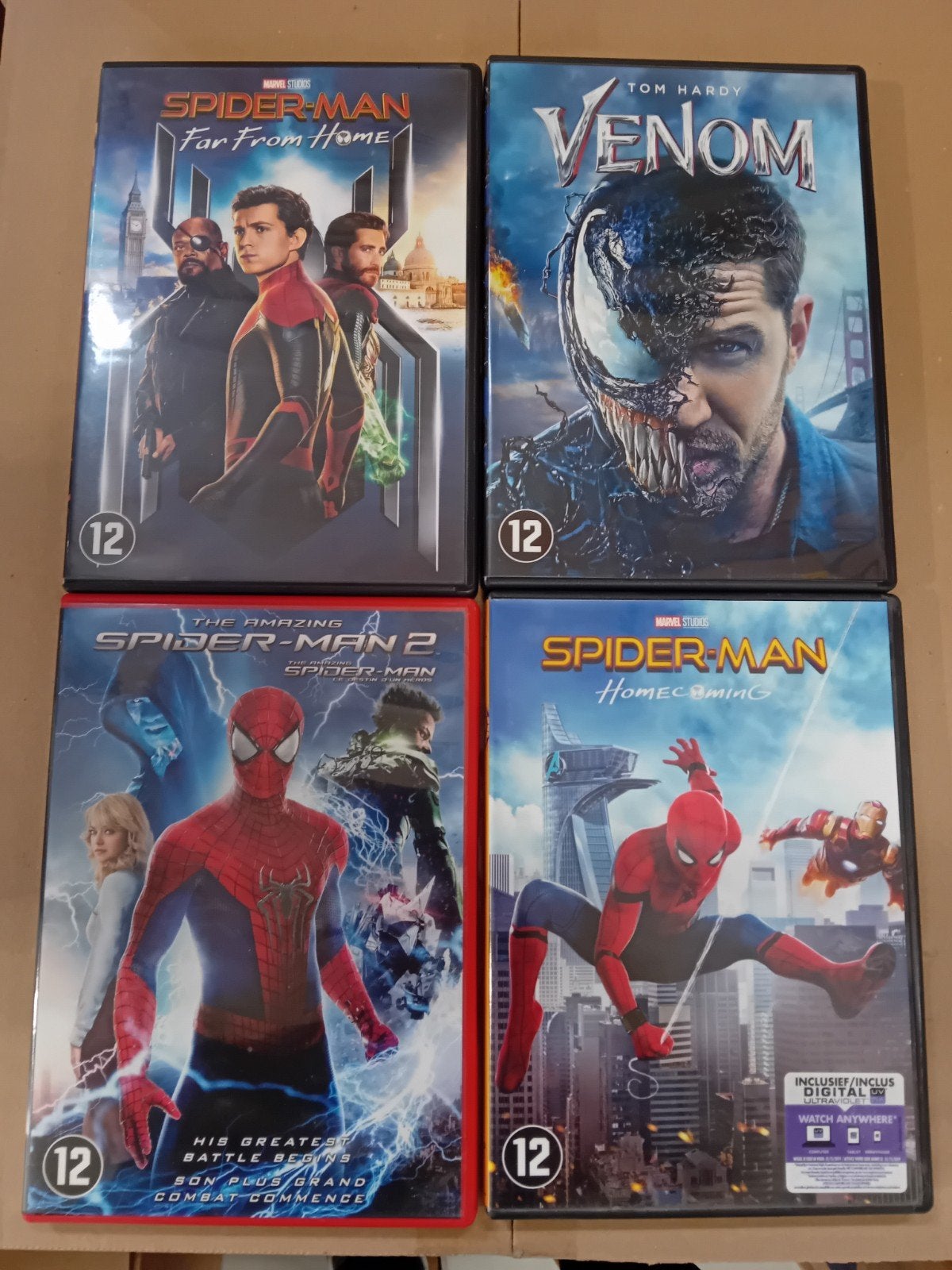 Spider-Man & Venom DVD Collectie (4 films), Vanaf 12 jaar, Ophalen of Verzenden, Zo goed als nieuw, Boxset