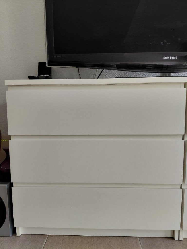 lade kast malm wit, Huis en Inrichting, Ophalen, 50 tot 100 cm, Zo goed als nieuw, 3 of 4 laden
