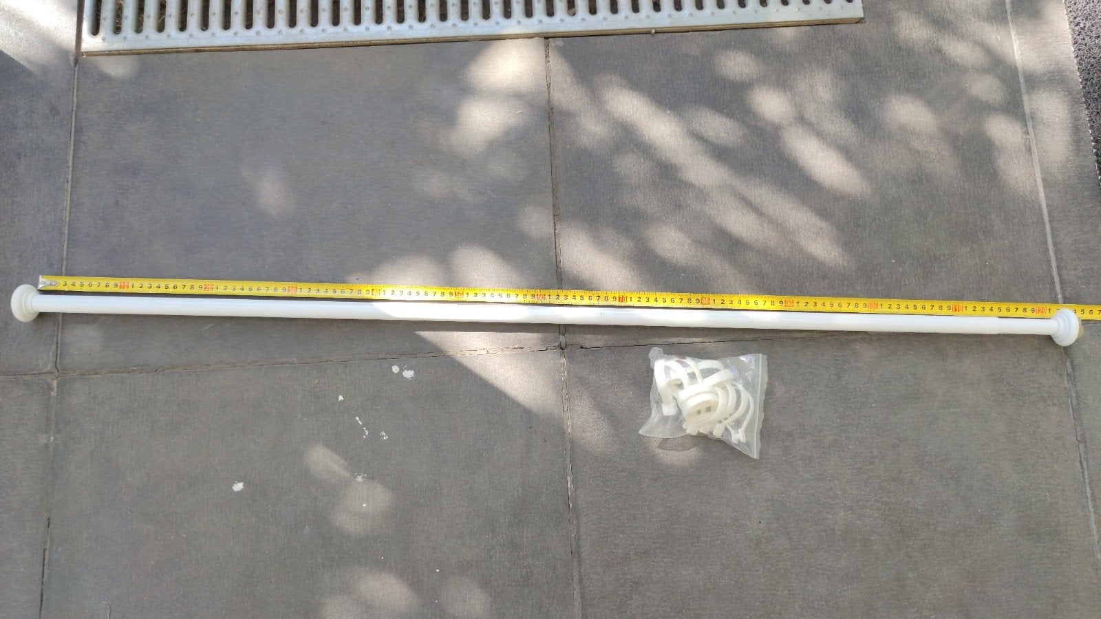 Verstelbare Douchegordijnstang en Rails 120-220cm, Ophalen, Gebruikt