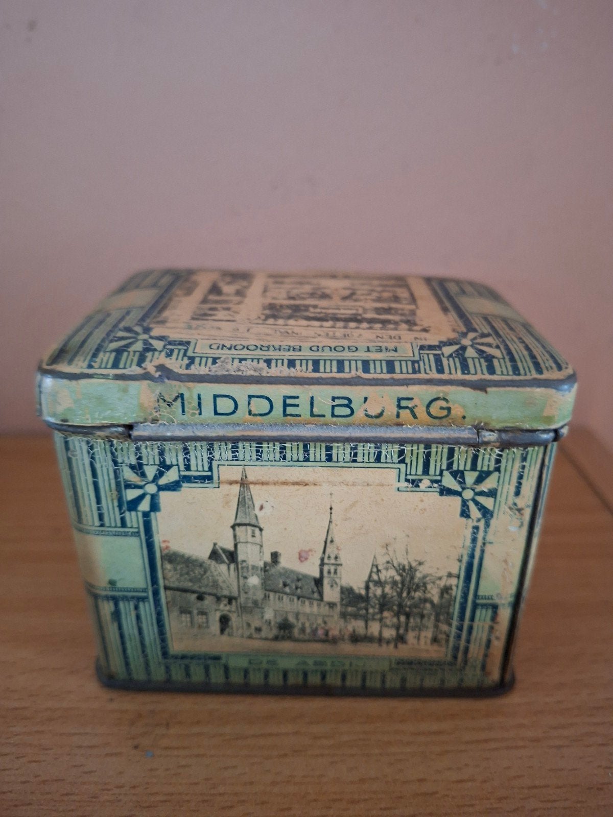 Antieke J.B. Diesch Middelburg blikken doos, Ophalen of Verzenden, Gebruikt, Overige