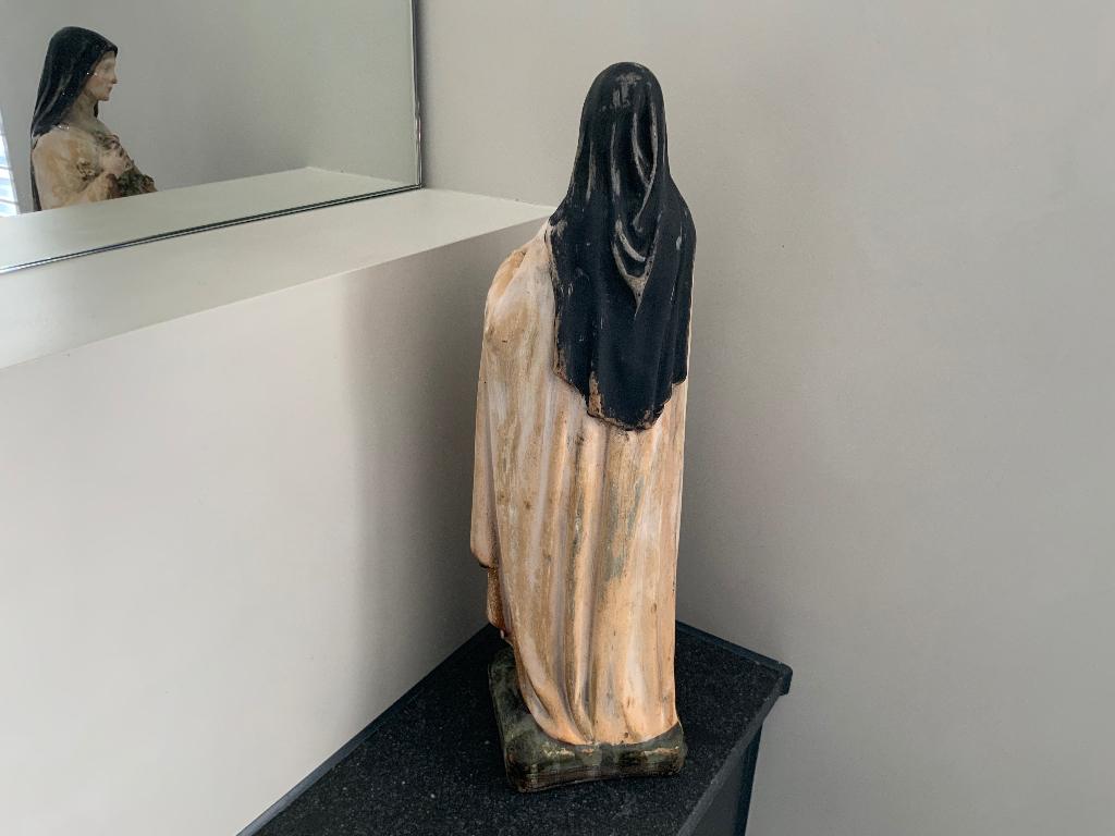 Oud vintage Heilig beeld Theresia religieuze kunst, Ophalen