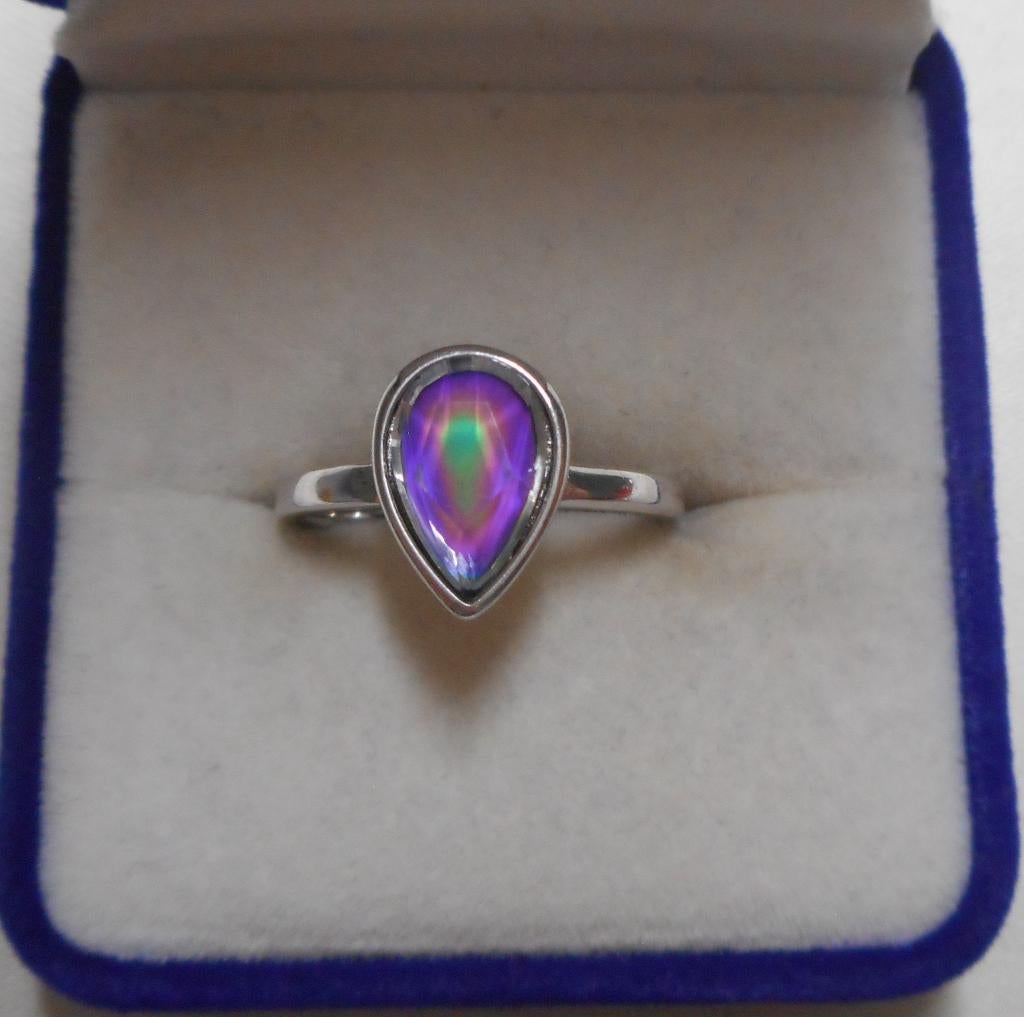 Zilveren Mi Moneda Mood ring nr.227, Verzenden, Dame, Zilver, Zilver