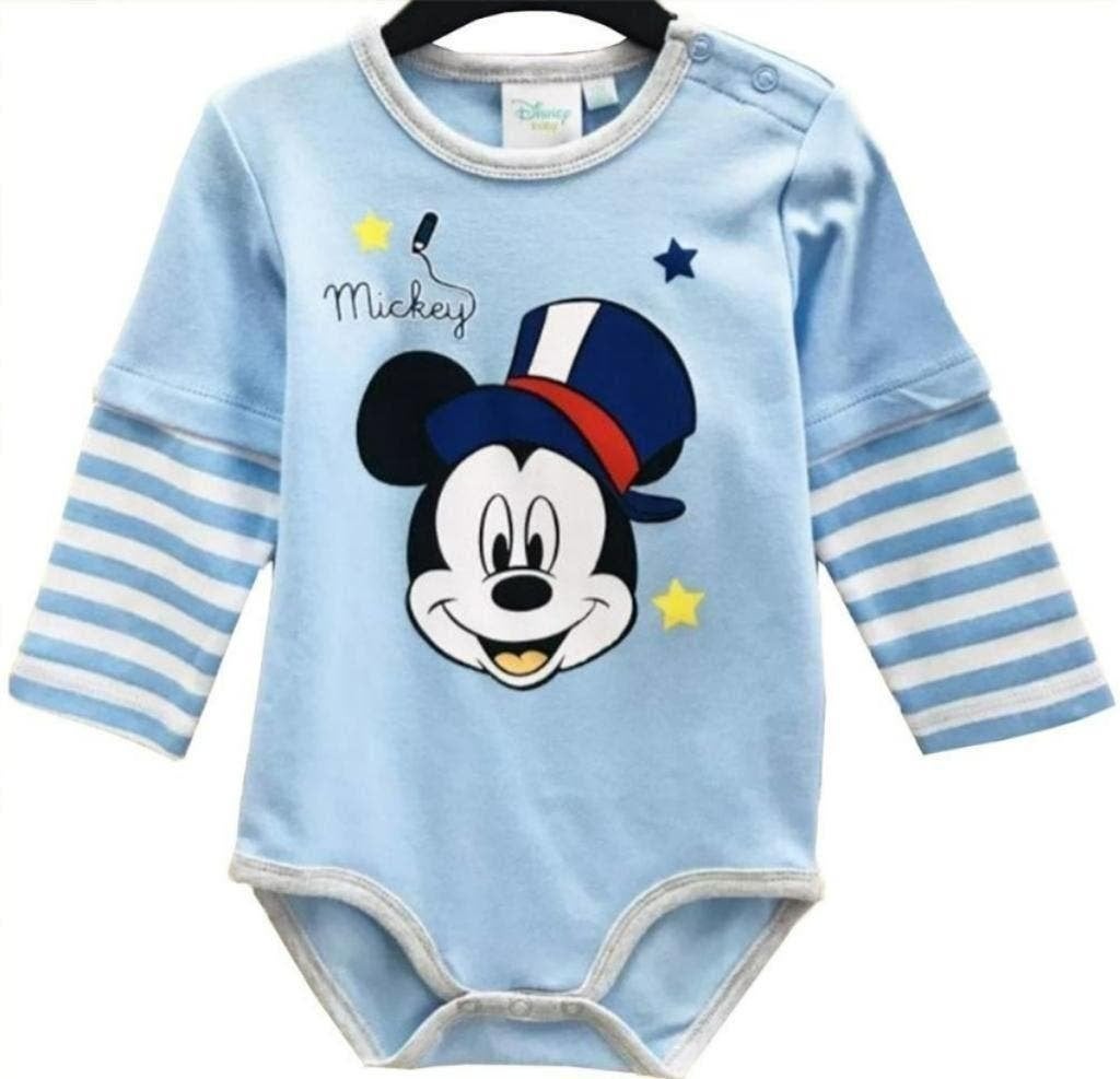 Mickey Mouse Rompertje Lange Mouw Disney - Mt 74/80 - 86, Nieuw, Ophalen of Verzenden, Mickey Mouse, Nvt