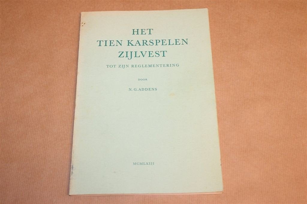 Het Tien Karspelen Zijlvest — Gronings Waterschap, 1963, Ophalen of Verzenden, Gelezen