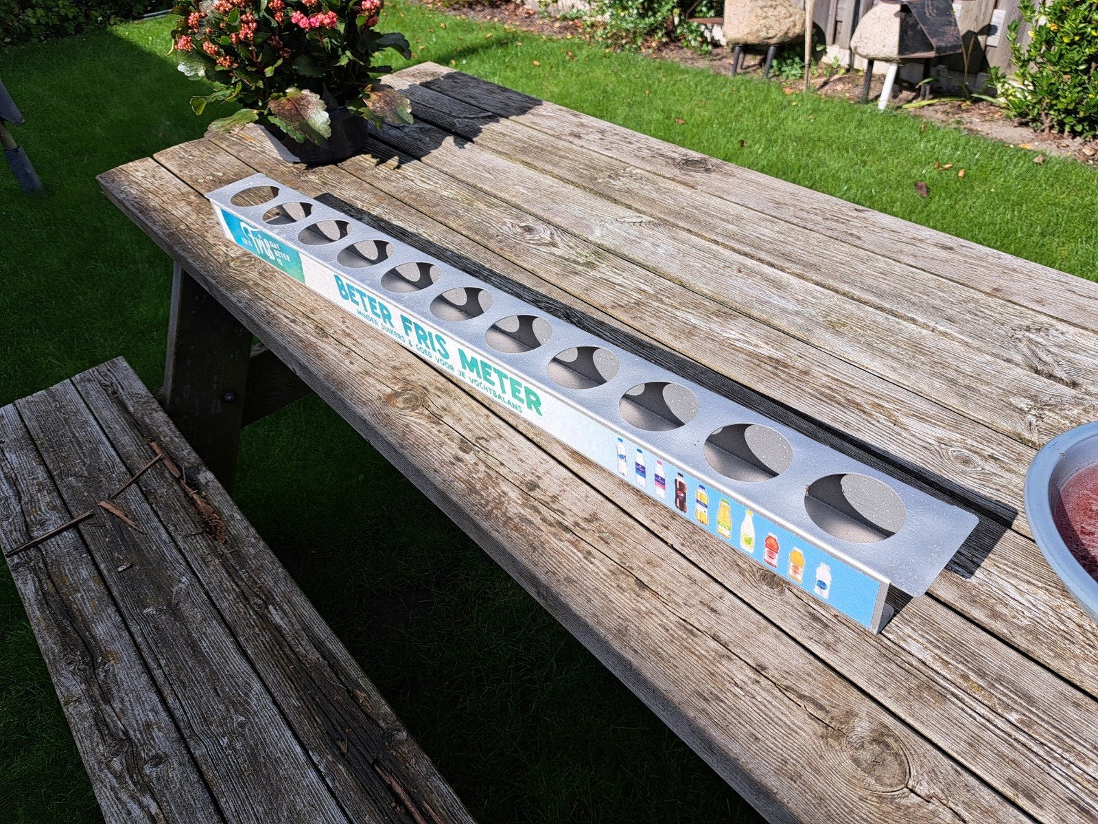 Bier/frislat alu dienblad - 1 meter bier - voor 11 glazen, Ophalen, Zo goed als nieuw