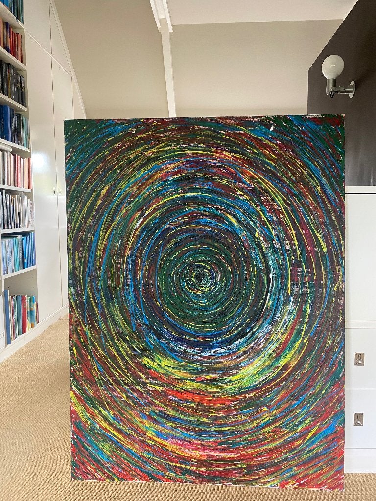 Abstract schilderij, Ophalen