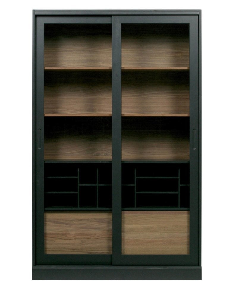 Vitrinekast woood James, Huis en Inrichting, Ophalen, Gebruikt, Glas, 150 tot 200 cm