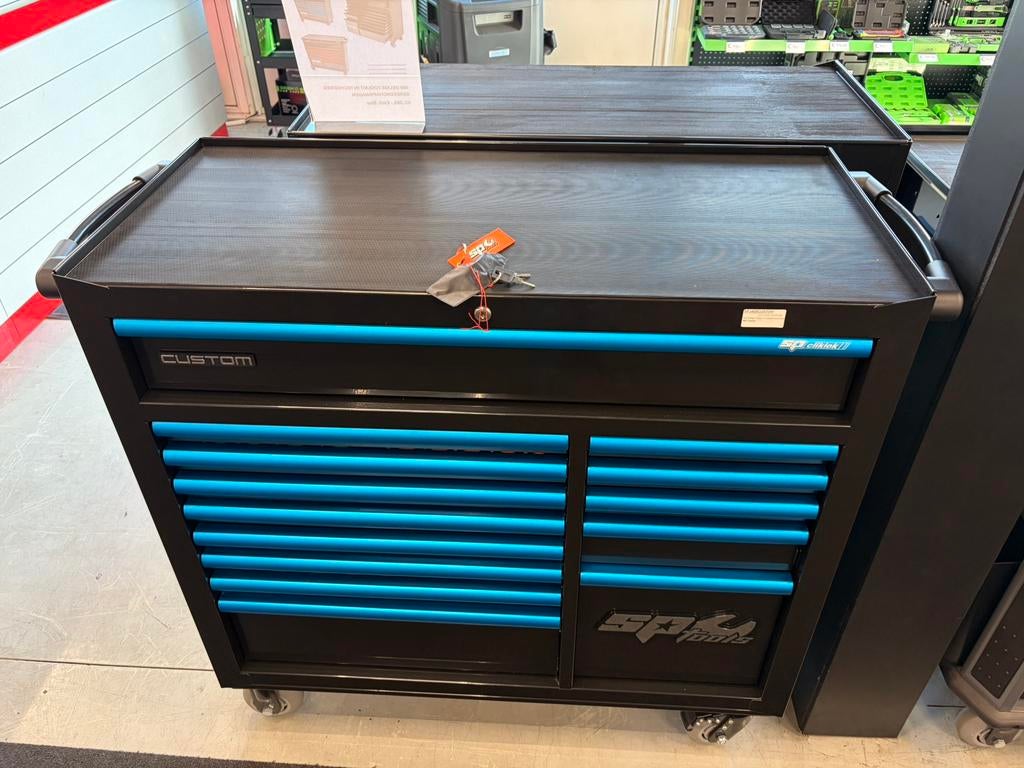 SP Tools gereedschap wagen kar 400dl gevuld SPSS Custum Blue, Sp Tools, Nieuw, Ophalen of Verzenden, 7903AZ Hoogeveen