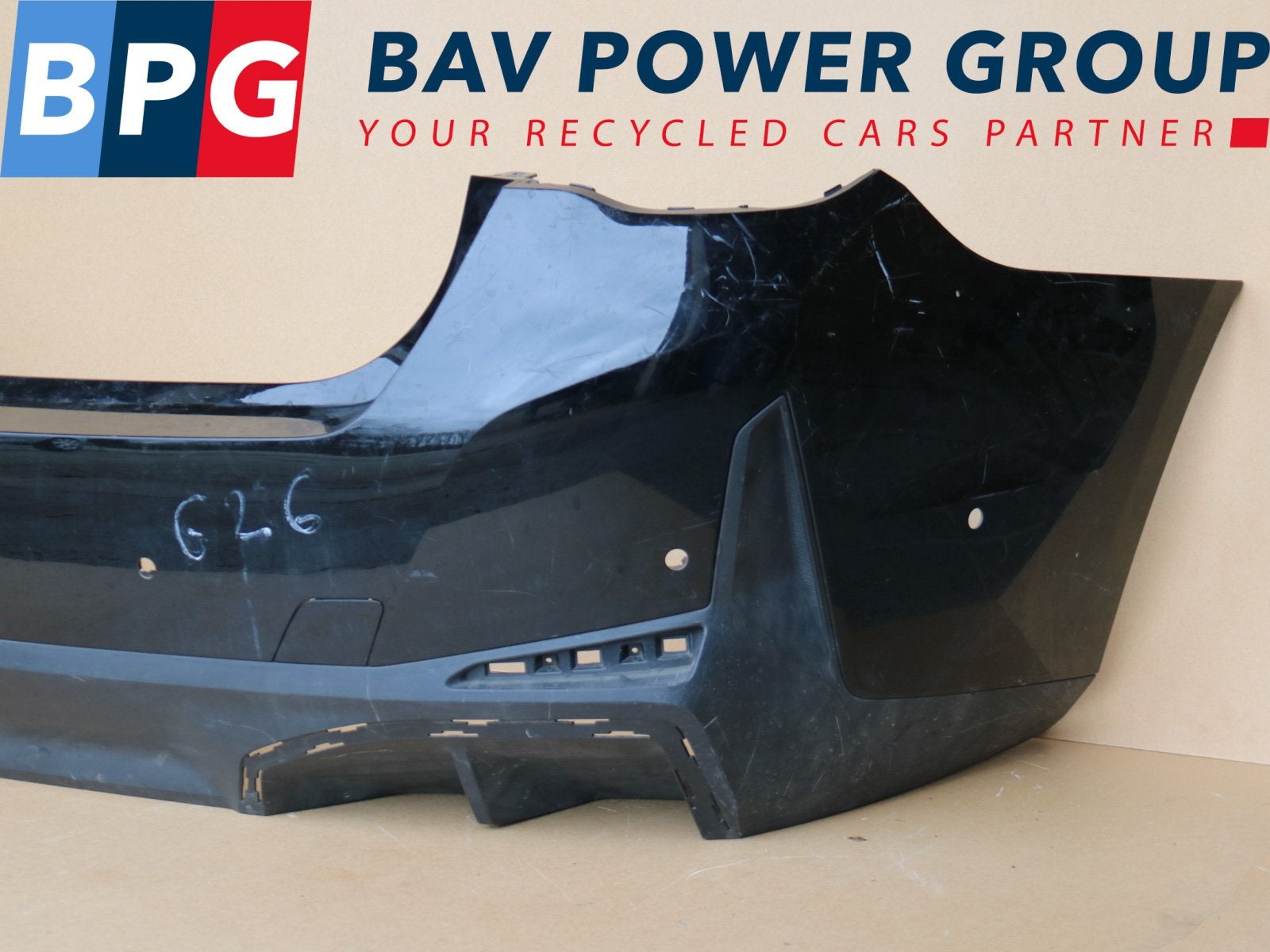 BUMPER ACHTER M PAKKET BMW 4 serie Gran Coupe (G26), Auto-onderdelen, Gebruikt, Achter, Bumper, BMW