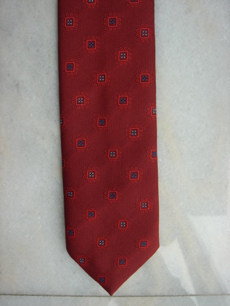 Rood bewerkte stropdas, Ophalen of Verzenden, Gedragen, Rood, Met patroon