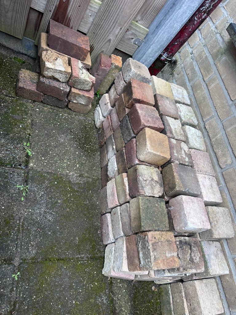 GRATIS tambour stenen opsluitbanden, Tuin en Terras, Ophalen, Gebruikt