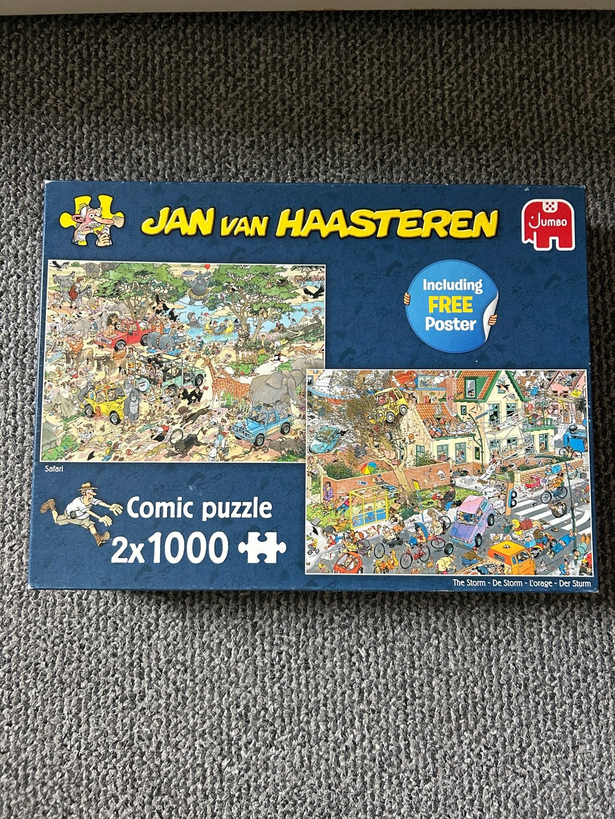 Legpuzzel Jan van Haasteren 2x 1000 stukjes, Hobby en Vrije tijd, Ophalen of Verzenden, 500 t/m 1500 stukjes, Zo goed als nieuw