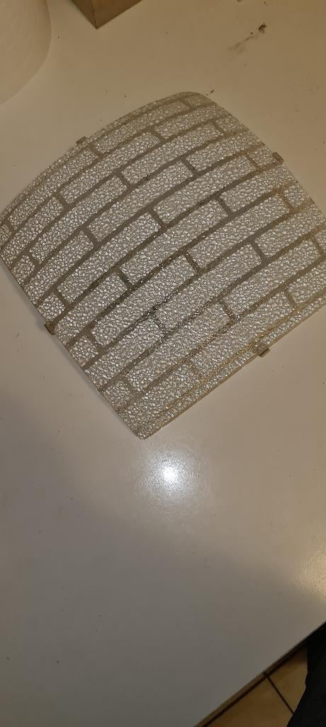 Plafondlamp met glazen kap, Huis en Inrichting, Lampen | Plafondlampen, Ophalen of Verzenden, Gebruikt, Glas