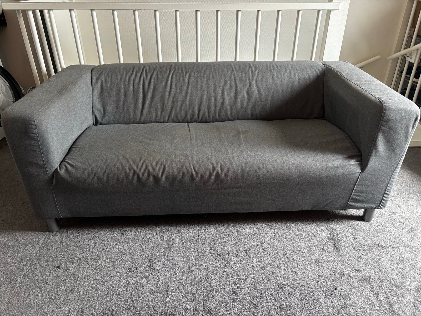 IKEA Klippan bank - Grijs tweepersoons, Ophalen, Gebruikt, 150 tot 200 cm, Tweepersoons