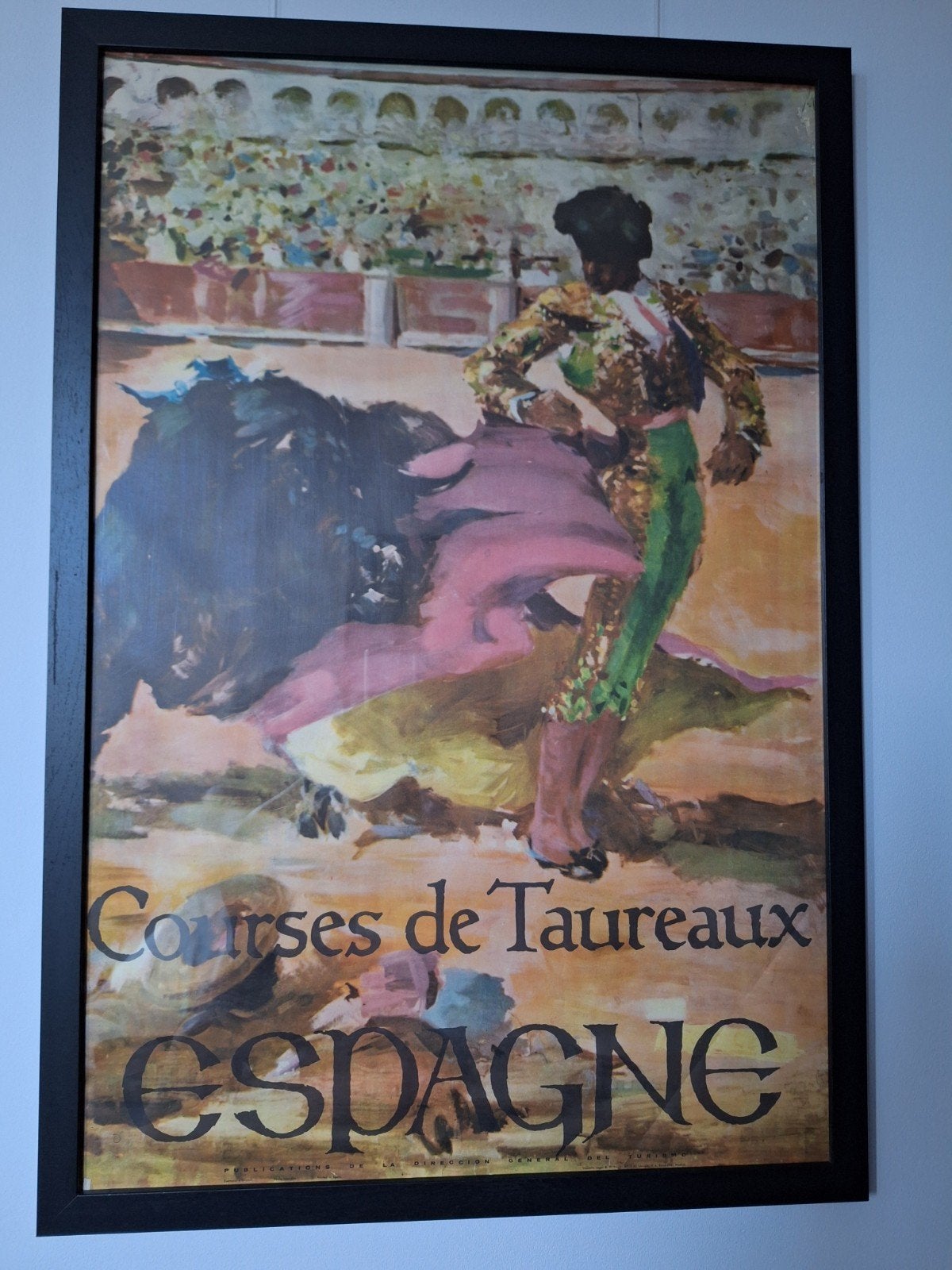 Vintage Stierengevecht Poster "Courses de Taureaux Espagne", Ophalen