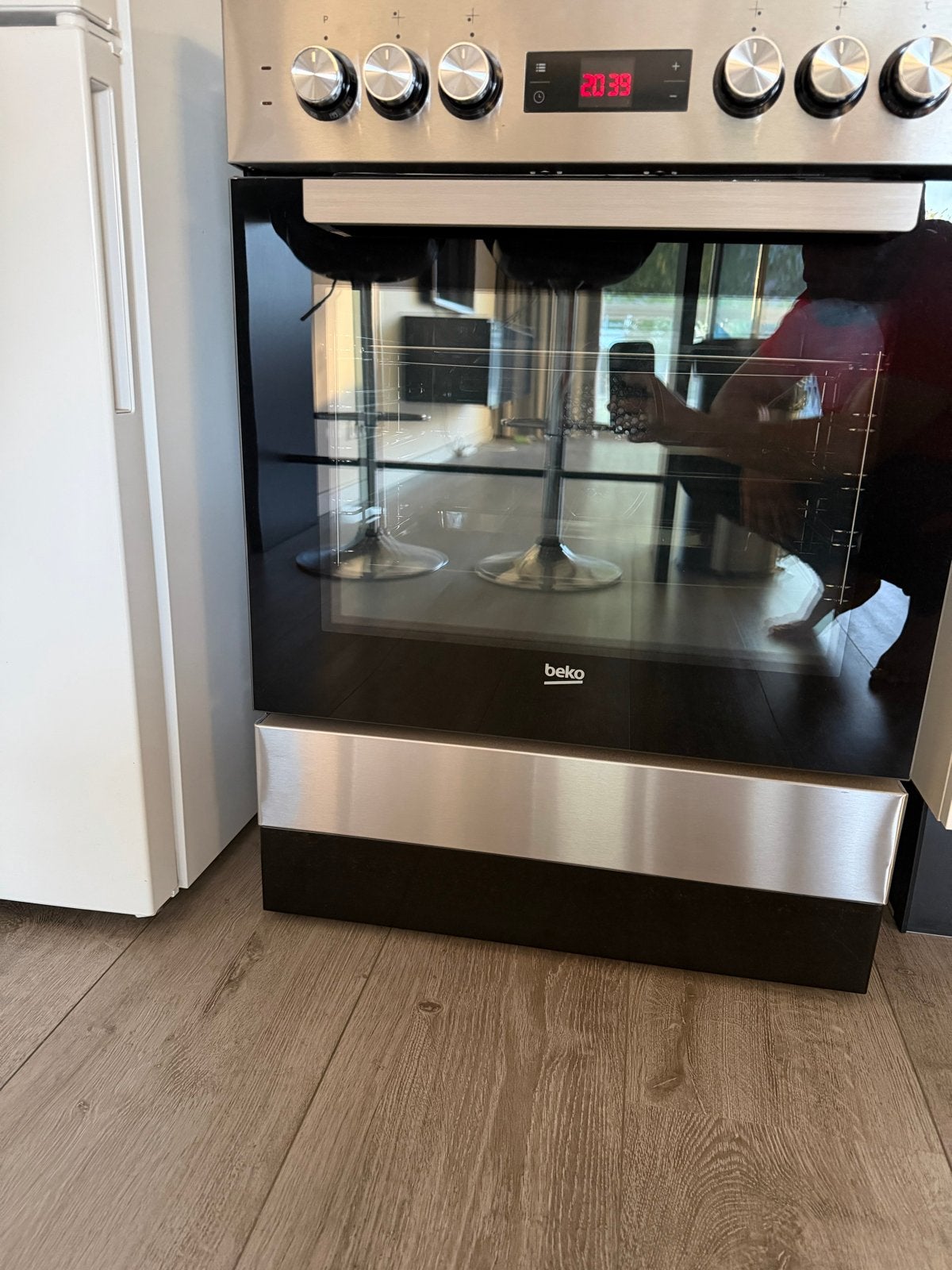Beko FSM67320GXS elektrisch fornuis met keramische kookplaat, Gebruikt, Hete lucht, 60 cm of meer, Energieklasse A of zuiniger