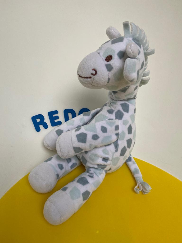 K1379 happy horse giraf giraffe goffy blauw grijs, Ophalen of Verzenden, Overige typen