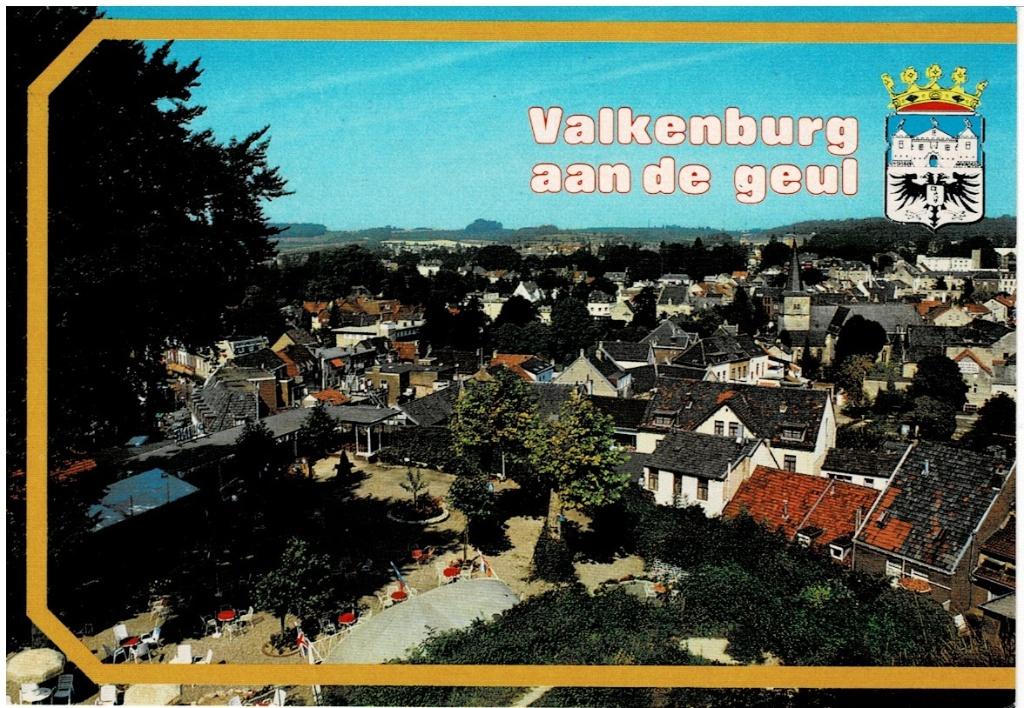 Ansichtkaart Valkenburg aan de Geul, "Vogelvlucht", Ophalen of Verzenden, 1980 tot heden, Gelopen, Limburg