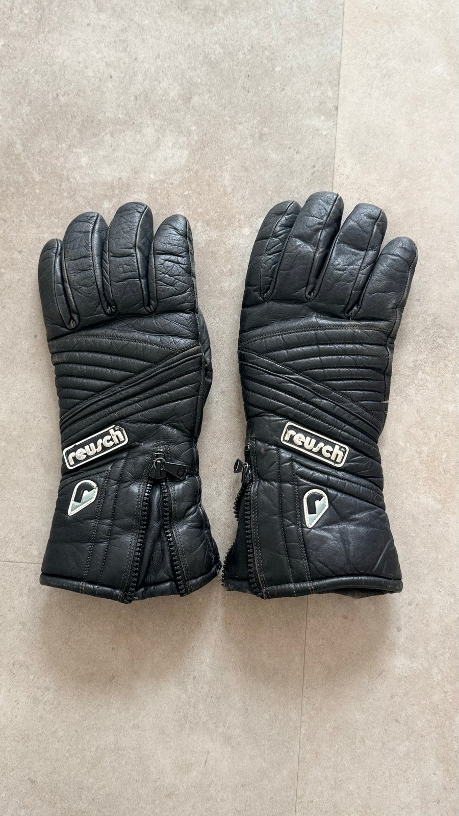 Reusch Leren motor of Skihandschoenen - Maat L, Ophalen of Verzenden, Gedragen, Maat 42/44 (L), Handschoenen