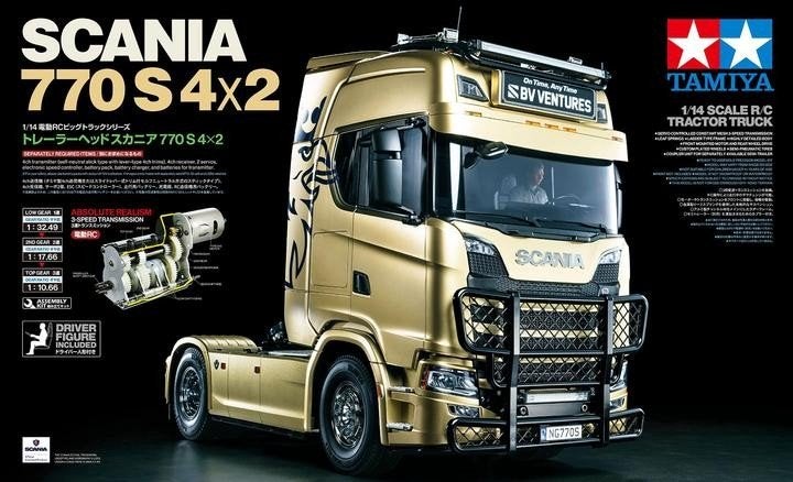 Tamiya Scania 770S 4x2 R/C Tractor Truck 1/14 Schaal, Hobby en Vrije tijd, Overige merken, Groter dan 1:32, Nieuw, Ophalen of Verzenden