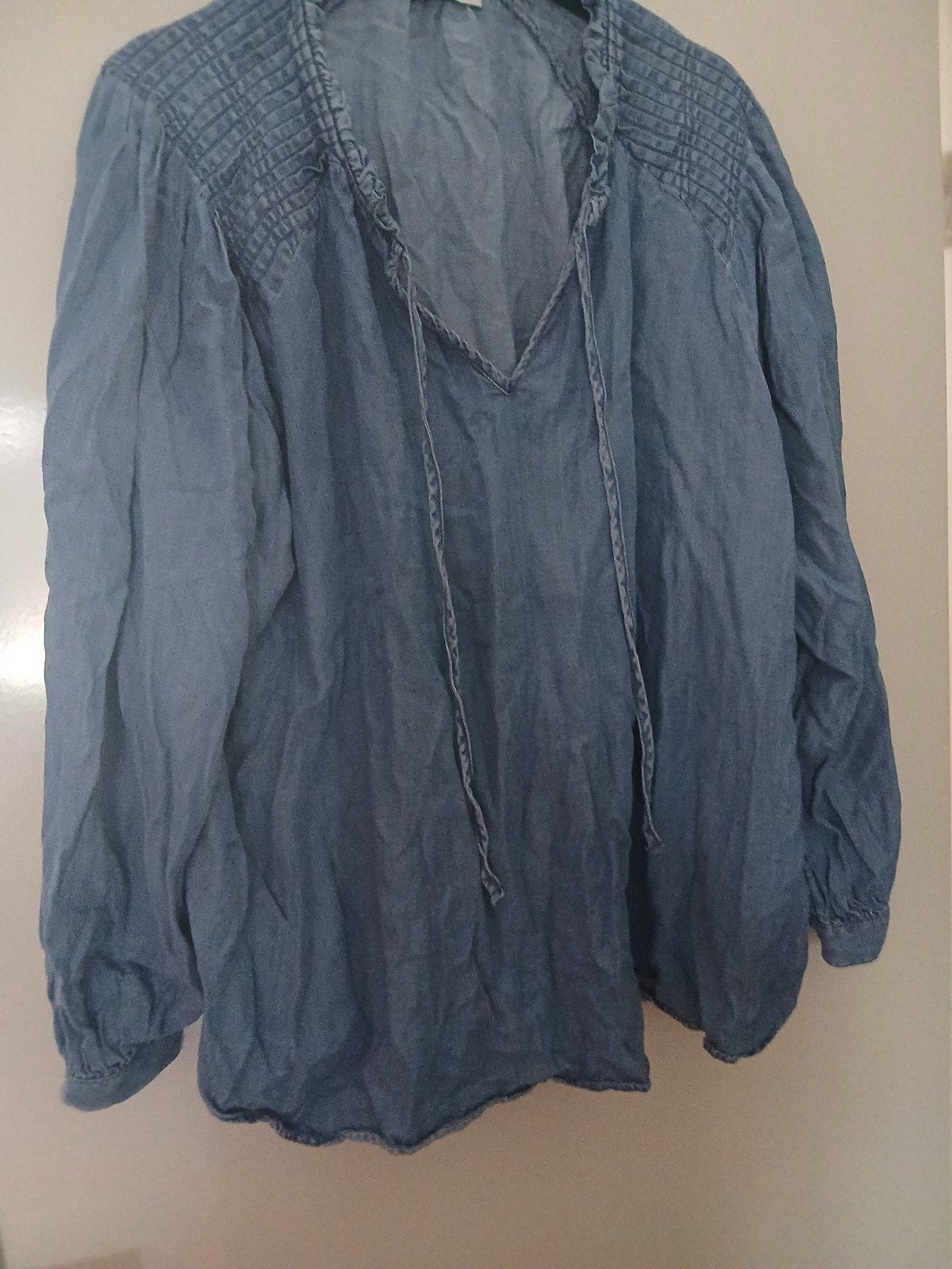 C&A spijkerlook blouse maat 48, Blauw, Maat 46/48 (XL) of groter, Ophalen of Verzenden, Gedragen