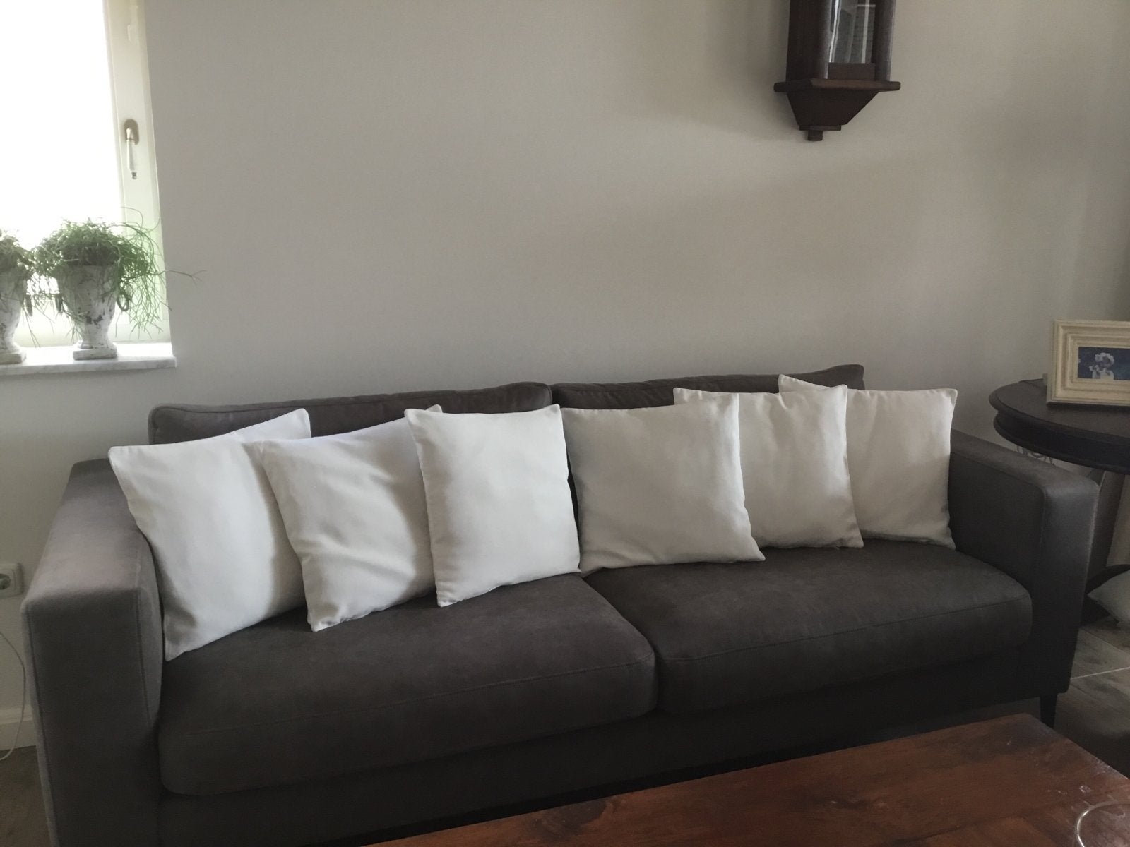 6 Witte Kussens voor Bank of Decoratie, Ophalen of Verzenden, Zo goed als nieuw, Wit, Vierkant