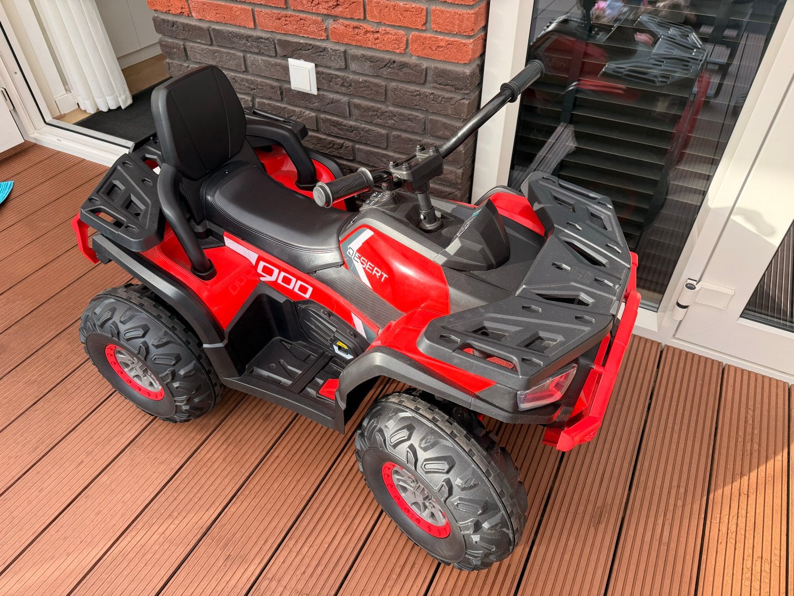 Elektrische kinderquad 12V rood, Ophalen, Zo goed als nieuw