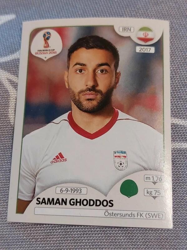 Panini/Sticker/Saman Ghoddos/Iran/WK 2018, Verzenden, Nieuw, Buitenlandse clubs, Poster, Plaatje of Sticker