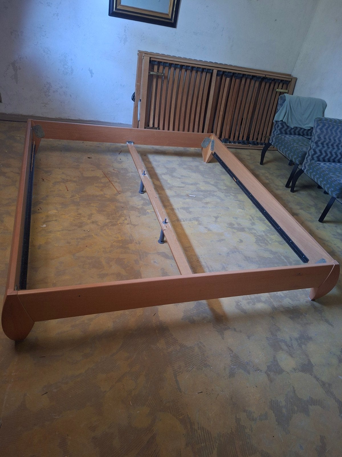 Gratis Bedombouw Zwaar Eiken 180x200, Huis en Inrichting, Slaapkamer | Bedden, Ophalen, Gebruikt, Tweepersoons, 180 cm