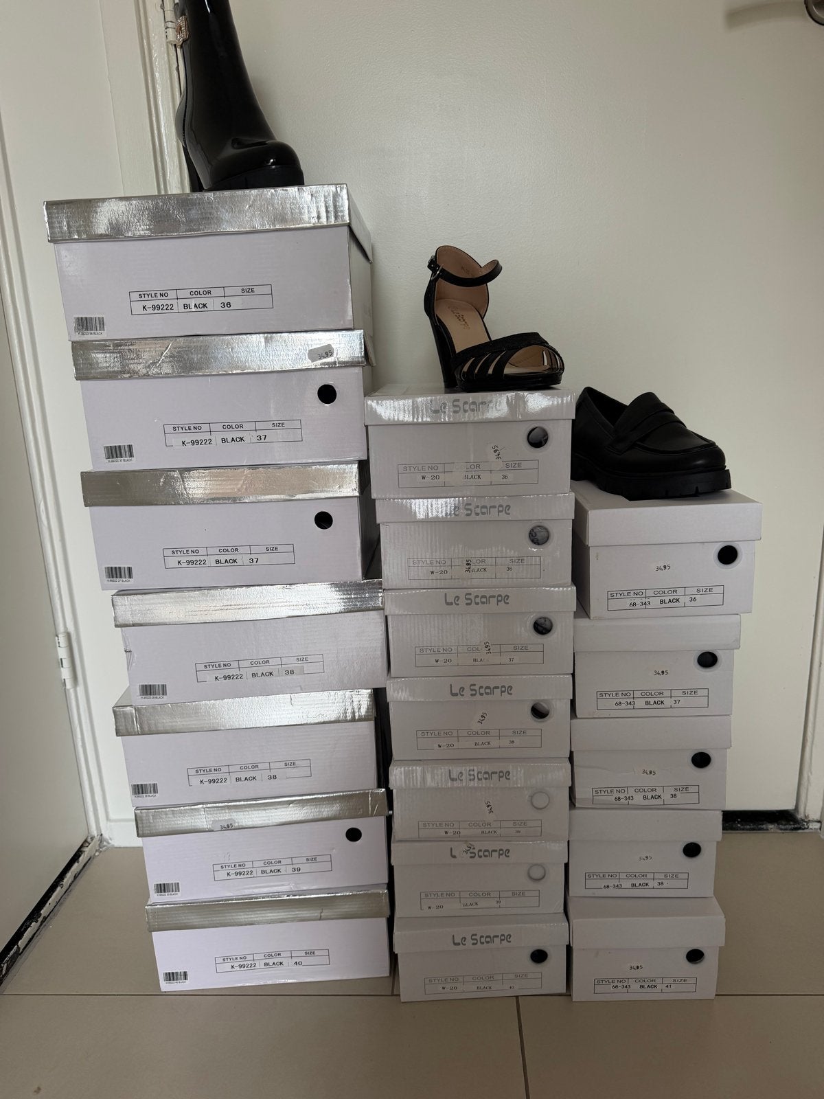 Partij schoenen - Diverse modellen en maten, Ophalen of Verzenden, Nieuw, Zwart, Lage of Enkellaarzen